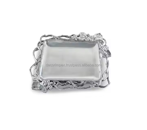 Bandeja de servicio de aluminio de alta calidad para restaurante y bandeja decorativa para el hogar Bandeja de servicio de la mejor calidad y gran oferta - Product Image 2