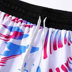 CYBEX INDUSTRY Short décontracté en toile taille haute pour homme, avec cordon de serrage réglable, séchage rapide, tissu respirant, motif sportif - Product Image 3