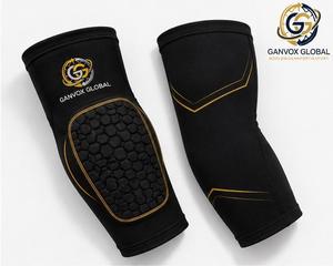 GANVOX GLOBAL Genouillère Unisexe Légère en Polyester avec Coussinage Nid d'Abeille, Longueur Personnalisable, Tailles Multiples - Product Image 1