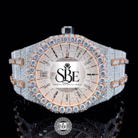 Signature Automatische Quarz Wasserdichte Luxus-Armbanduhr D-Farbe VVS1 Moissanit-Diamant Saphirkristall Legierung 20mm Armband