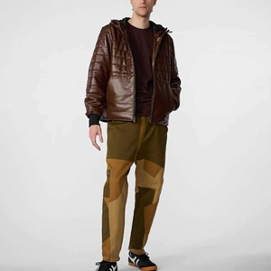 เสื้อฮู้ดหนังสั่งทำสไตล์ใหม่ ราคาสมเหตุสมผล สีพื้นและลายพิมพ์ดิจิทัล ย้อมสีเรียบๆ สไตล์วินเทจสำหรับผู้ชาย - Product Image 6