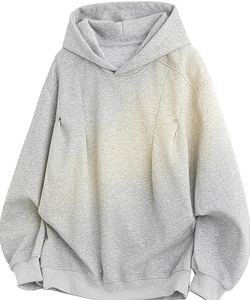เสื้อฮู้ดโอเวอร์ไซส์บุขนแกะสำหรับผู้ชายและผู้หญิง ขายส่ง ดีไซน์บุซับในเป็นมิตรกับสิ่งแวดล้อม ผลิตจากโพลีเอสเตอร์/ผ้าฝ้ายผสม กันลม - Product Image 1