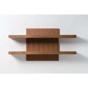 Set 3 Live Edge Wooden Floating <b>Wall</b> <b>Shelf</b> Natural Solid Timber Adjustable Modern Living Room Flower Pot Holder Storage Ledge - Product Image 4