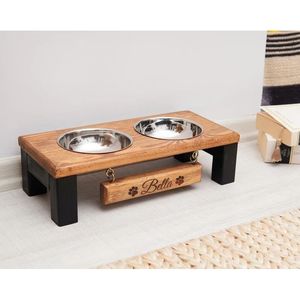Comedero para Perros de Madera Ecológico y Duradero, Accesorio Promocional para Mascotas para Servir Comida para Perros, Comedero de Madera para Mascotas - Product Image 2