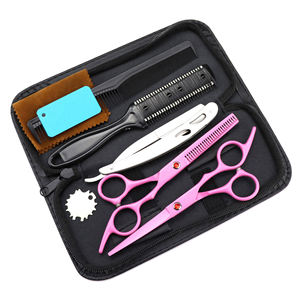 Easy To Use Sharp Barber <b>Thinning</b> Shears Kit with <b>Mirror</b> Polish Stainless Steel Scissors Set Steel Handle Comb Lightweight - Product Image 2