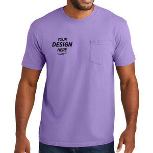 T-shirt homme à manches courtes en coton mélangé premium avec logo sur la poitrine, idéal pour le style streetwear estival, nouveau t-shirt à poche. - Product Image 4