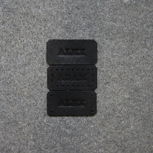 OEM Custom Embossed PU Leather Patches Rectangle Sew On Brand <b>Name</b> Labels <b>Tag</b> Badge for Bags <b>Clothing</b> Hats Jackets Jeans - Product Image 2