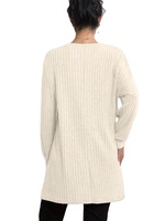 Suéter Navideño Casual de Manga Larga con Cuello Redondo para Mujer, Talla Grande, Diseño de Fábrica, Poliéster/Algodón, Logotipo Frontal, Colección de Invierno