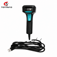 TOTINFO U16 Lecteur de codes-barres portable USB filaire 1D 2D CMOS avec lecture de codes QR 100FPS, visée point rouge, en stock, garantie 1 an