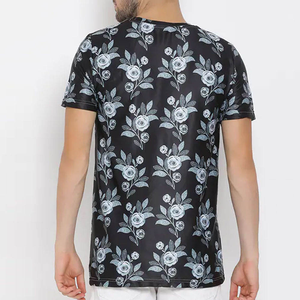 Camiseta sostenible de cuello redondo, de alta calidad, duradera, 100% algodón para hombre, corte holgado, material suave, camisetas sublimadas para hombre - Product Image 6