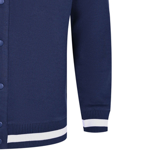 Customizable Navy and white Embroidery Long Sleeve Winter Knit Cardigan Women <b>Plus</b> <b>Size</b> Casual Style Button Cardigans - Product Image 6