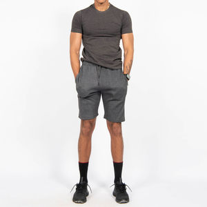 ชุดเซ็ตเสื้อยืดและกางเกงขาสั้นผู้ชาย ผ้าฝ้าย 100% ระบายอากาศได้ดี น้ำหนักเบา สีพื้น แฟชั่นลำลอง คุณภาพสูง สำหรับฤดูร้อน - Product Image 3