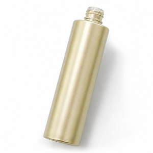 Botella Cosmética Transparente de PET Directo de Fábrica con Recubrimiento de Perlas Doradas Champán y Tapa Personalizada para Tónico, Bruma Corporal y Champú - Product Image 2