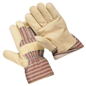 Guantes de Trabajo Industriales de Alta Resistencia con Puño de Seguridad Reflectante y Antivibración, Fabricados con Cuero Vacuno de Primera Calidad - Product Image 3