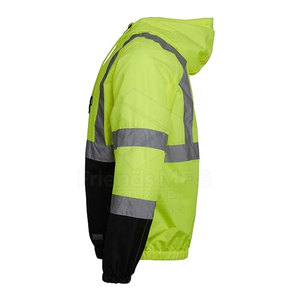 เสื้อแจ็คเก็ตน้ำหนักเบา ANSI Class 1 แบบสะท้อนแสงพร้อมโลโก้สั่งทำพิเศษ ดีไซน์กระเป๋าหลายช่อง เทปสะท้อนแสงสำหรับงานกลางแจ้ง - Product Image 4