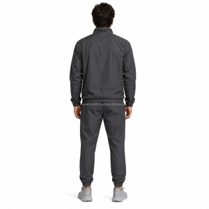 Ensemble survêtement coupe-vent en nylon personnalisé pour homme, veste et pantalon, vente en gros, vêtements de sport, course à pied, entraînement, tenue décontractée, streetwear - Product Image 2