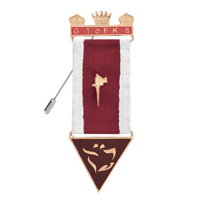 Commander Red Cross of Constantine Breast Jewel <b>Badge</b> with Eagle Emblem White Ribbon Masonic Regalia Medal <b>Pin</b> - Product Image 2