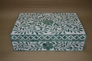 Boîte de rangement rectangulaire de luxe artisanale en os incrusté, hermétique, multifonctionnelle, pour bijoux, montres, accessoires, petite taille - Product Image 6