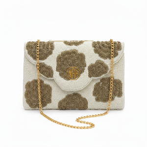 Beaded Leopard Print Clutch Bag With <b>Bee</b> Embellishment Elegant Evening Purse Women's Party Handbag - Product Image 5
