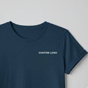 Camiseta Personalizada para Mujer en Color Azul Marino, Manga Corta, Cuello Redondo, Tela de Primera Calidad, Camisetas para Chicas - Product Image 5