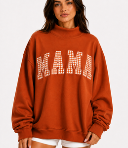 เสื้อสเวตเชิ้ตคอเต่าทรงหลวม น้ำหนักเบา ผ้าฝ้าย 100% สำหรับผู้หญิง แขนยาว ทรงหลวมไหล่ตก รุ่นฤดูใบไม้ร่วงและฤดูหนาว - Product Image 6