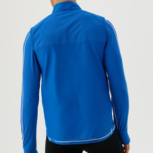 Chaqueta deportiva sin mangas de alta calidad, transpirable, con cremallera completa, para correr y trotar, para actividades al aire libre, impermeable, para hombre. - Product Image 4
