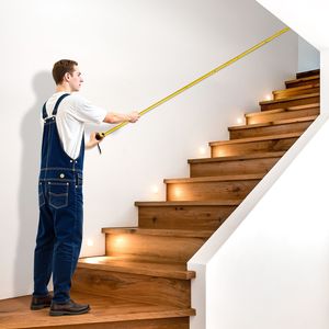 Confezione da 2 misuratori a nastro retrattili da 25 piedi con doppia scala, custodia in ABS, imperiali/metrici (ft/m), Easy R per lunghezze di 5m, 7.5m, 10m - Product Image 4