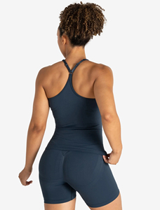High Quality Ladies Fitness Yoga Workout <b>Crop</b> <b>Tops</b> With Pads Women Breathable Soft Racerback Sports Gym <b>Crop</b> Tank <b>Tops</b> - Product Image 2
