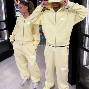 Conjunto de Pantalones y Sudadera con Capucha para Hombre, Estilo Vintage, Lavado Ácido, Transpirable, Ligero, Tallas Grandes, con Cuentas, Impermeable, Informal, 220g, Poliéster Puro - Product Image 4