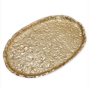 Plateau décoratif rond en métal personnalisé, finition argent brillant, design élégant, très demandé, accent décoratif pour la maison - Product Image 2