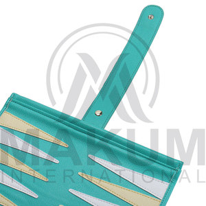 Juego de Backgammon de Viaje de Lujo, Personalizado, Portátil, Mini, de Cuero, Hecho a Mano, Enrollable - Product Image 4