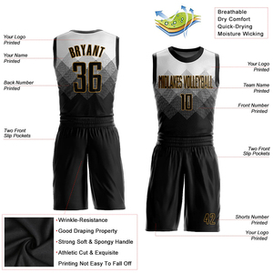 Maillots et shorts de basket-ball réversibles pour hommes personnalisés, nouveau design avec impression par sublimation, uniforme de basket-ball, service OEM - Product Image 3