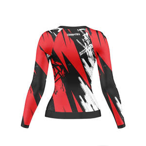 Rashguard OEM ODM Rashguard pour hommes, imprimé par sublimation, en spandex, Rashguard BJJ, Rashguard de gym, Rashguard de surf, Rashguard de plongée, Chemises de compression MMA - Product Image 6