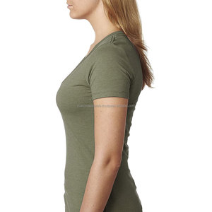 Camiseta de Algodón Transpirable Personalizada para Mujer, con Mangas Cortas, Suave, Veraniega, al por Mayor - Product Image 3