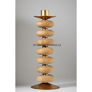 Attractive Look Geometric Designer Gold Plated Metal And White Marble Luxury <b>Candle</b> <b>Stick</b> Holder Home Hotel Table Decoration - Product Image 5