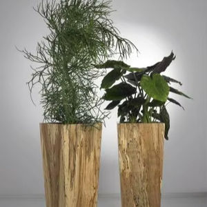 Décoration d'intérieur, pots de fleurs en céramique imitation bois, vases d'intérieur et d'extérieur, pots de fleurs, paniers à fleurs - Product Image 1