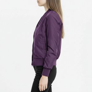 New Women's Vibrant Woven <b>Zip</b>-<b>Up</b> Bomber <b>Jacket</b> Outerwear Casual Streetwear Windproof Breathable Custom Logo Spring Autumn - Product Image 4