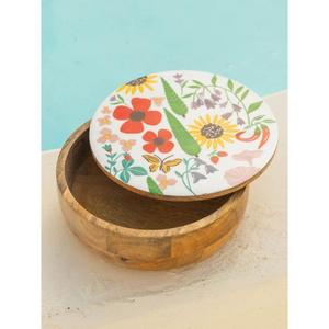 Bol de service en bois émaillé, grand saladier incurvé, écologique, fait main, non toxique, pour fêtes et événements - Product Image 2