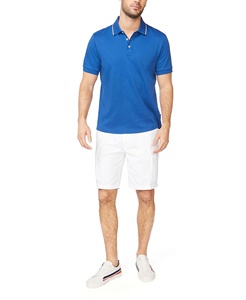 2024 nouvelle mode sur mesure hommes pour polos 100% coton à manches courtes Anti-rides T-shirts solide motif Style - Product Image 2