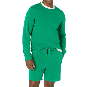 Shorts de sport pour hommes en coton et polyester, modèles personnalisés, taille élastique, couleur unie - Product Image 5