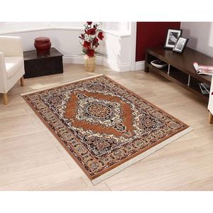 Tapis en polyester doux imprimé alphabet marron 4x6 pieds pour la maison, l'hôtel, tapis de chevet, minimum 1 pièce - Product Image 1