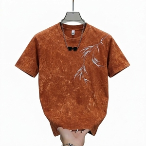เสื้อยืดโอเวอร์ไซส์สไตล์วินเทจสมัยใหม่สำหรับผู้ชาย ผ้าโพลีเอสเตอร์ 100% พิมพ์ลายดิจิทัลด้านหน้า แขนสั้น ทรงปกติ สตรีทแวร์แนวอูร์เบน - Product Image 1