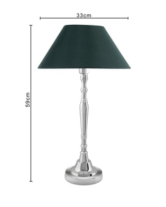 Brushed nickel imperial <b>table</b> lamp white linen shade elegant metal base decorative <b>bedside</b> light for luxury home decor wholesale - Product Image 5