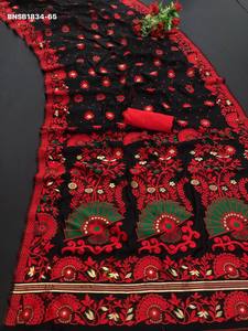 Best Quality Woven Cotton with <b>Jamdani</b> Pattern Flower-design <b>Saree</b>-Set Worldwide Supplier Exporter At Wholesale Rate - Product Image 3