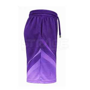 Shorts de basketball Performance Team respirants, écologiques, à séchage rapide, en tissu mesh, avec graphiques personnalisés et taille à cordon de serrage pour le terrain - Product Image 3