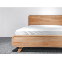 Base de Cama de Teca Sólida para Dormitorio, Restaurante, Hotel, Villa, Resort, Cafetería, Mobiliario Comercial para Hostelería, Venta al por Mayor