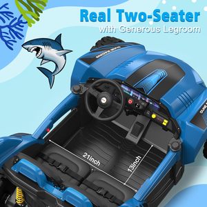 รถยนต์เด็กนั่งขับ ANPABO 24V รุ่น Shark 2 ที่นั่ง พร้อมรีโมทคอนโทรล ไฟหน้า LED และมอเตอร์ 4x75W - Product Image 5