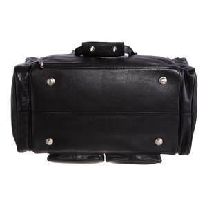 <b>Leather</b> Duffel <b>Bag</b> Weekender Travel <b>Bag</b> with Zipper Closure and Adjustable Strap Black Durable Unisex Duffel <b>Bags</b> - Product Image 6