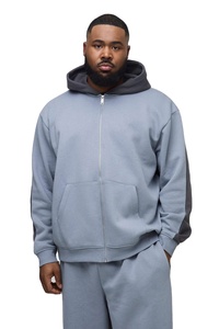 ชุดวอร์มผู้ชายผ้าฟลีซเนื้อหนา ระบายอากาศได้ดี 100% ผ้าฝ้าย ทรงโอเวอร์ไซส์ แบบซิปเต็มตัว สำหรับใส่ลำลองในฤดูหนาว - Product Image 3