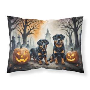 Rottweiler Spooky Halloween ilustraciones decorativas funda de almohada tamaño estándar ligero súper suave fácil cuidado suministros de vacaciones - Product Image 1